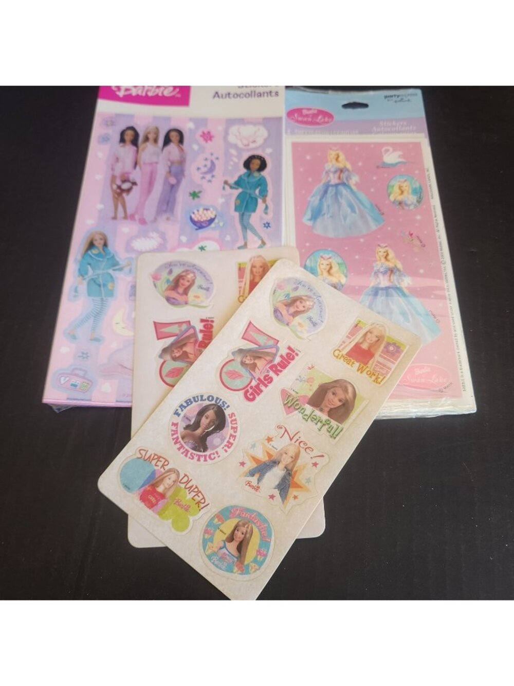 Vintage Sandylion Barbie Maxi Sticker Sheets Lot - 2 Sealed Packs & 2 Loose...